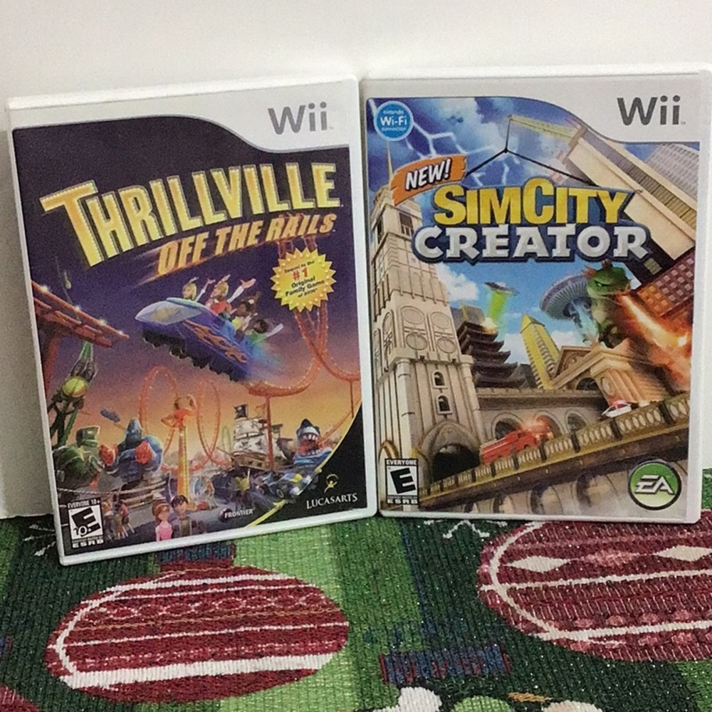 Wii Games, Thrillville Off TheRails, Sim City Creator